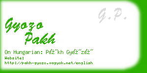 gyozo pakh business card